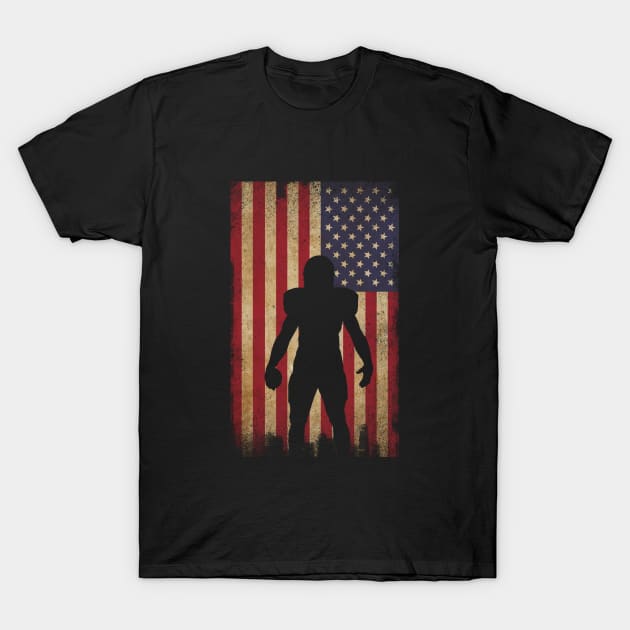 american football on flag reto T-Shirt by Giraroad